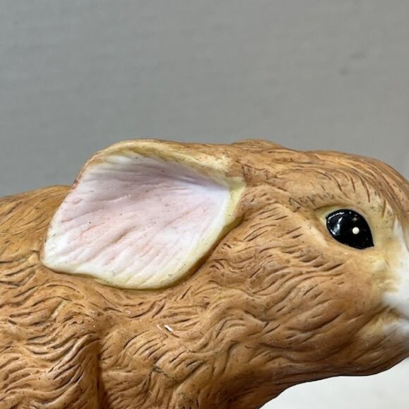 Bunny Rabbit Porcelain Sculpture Snuggle Babies 1988 River Shore 4.5"x3.5" - Picture 9 of 12